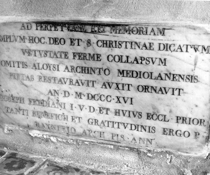 lapide documentaria - ambito italiano (sec. XIX)