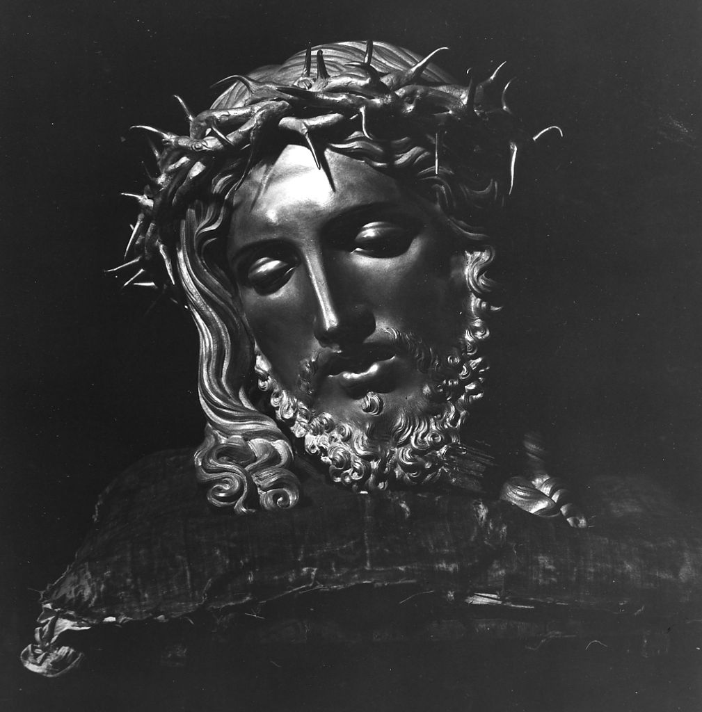 testa di Cristo (scultura, frammento) di Tenerani Pietro, Belli Giovacchino (sec. XIX)