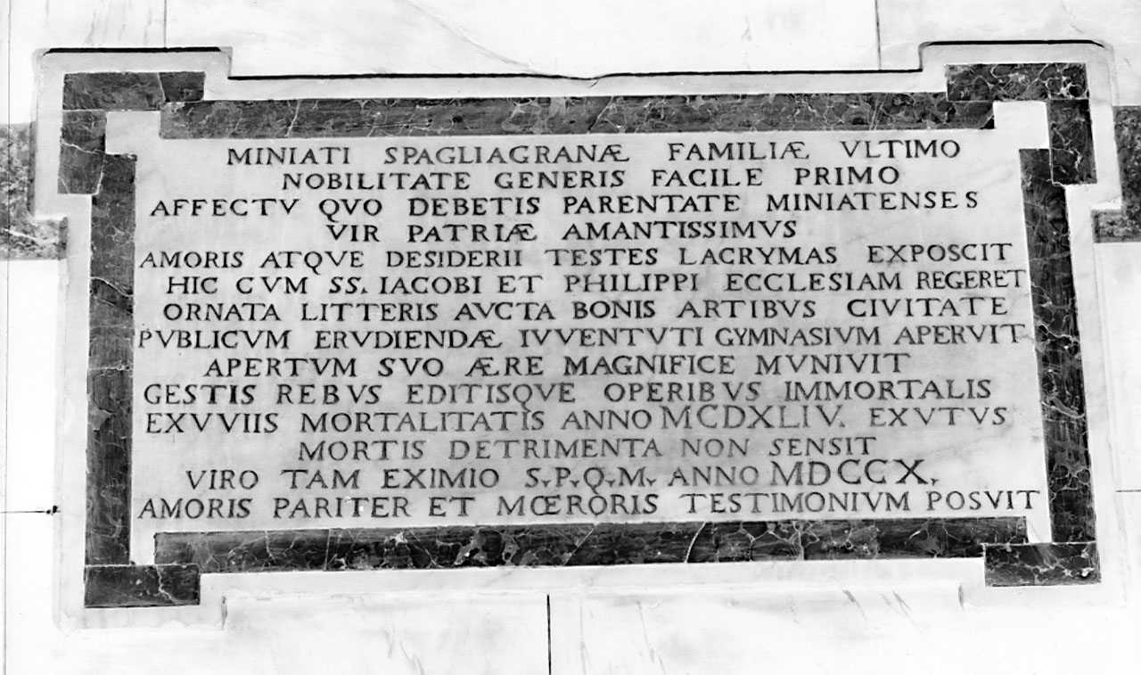 lapide commemorativa - bottega toscana (sec. XVIII)