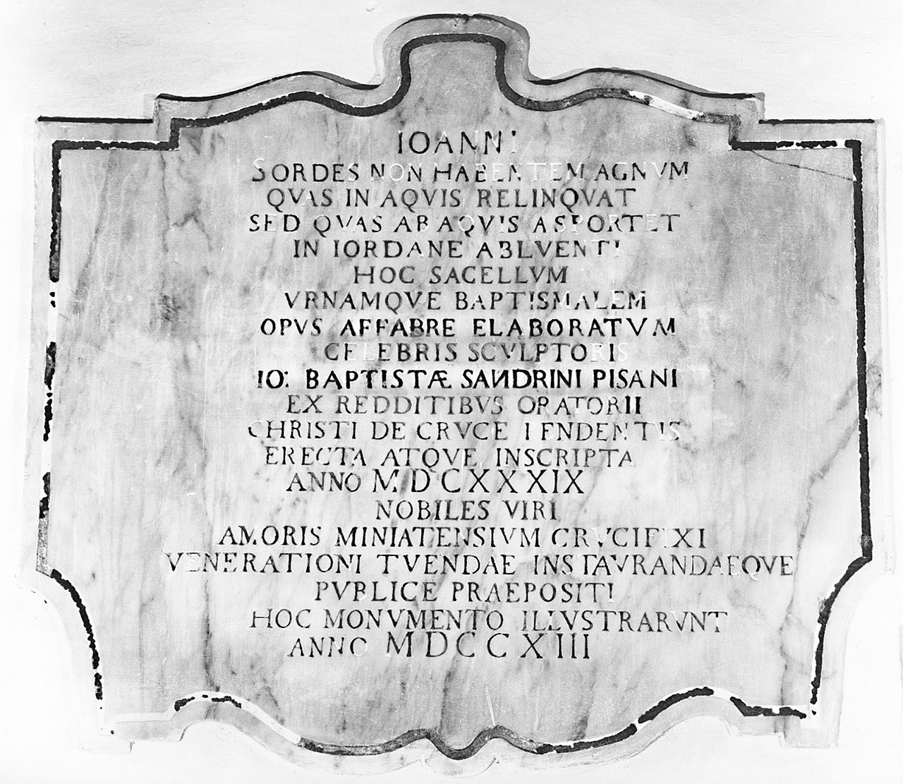 lapide documentaria - bottega toscana (sec. XVIII)