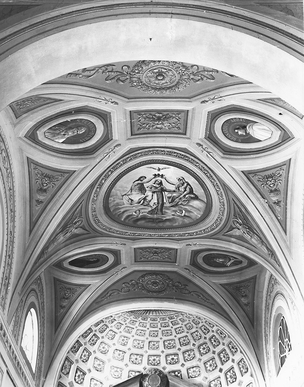 INCORONAZIONE DI MARIA VERGINE (decorazione pittorica) - bottega toscana (sec. XIX)