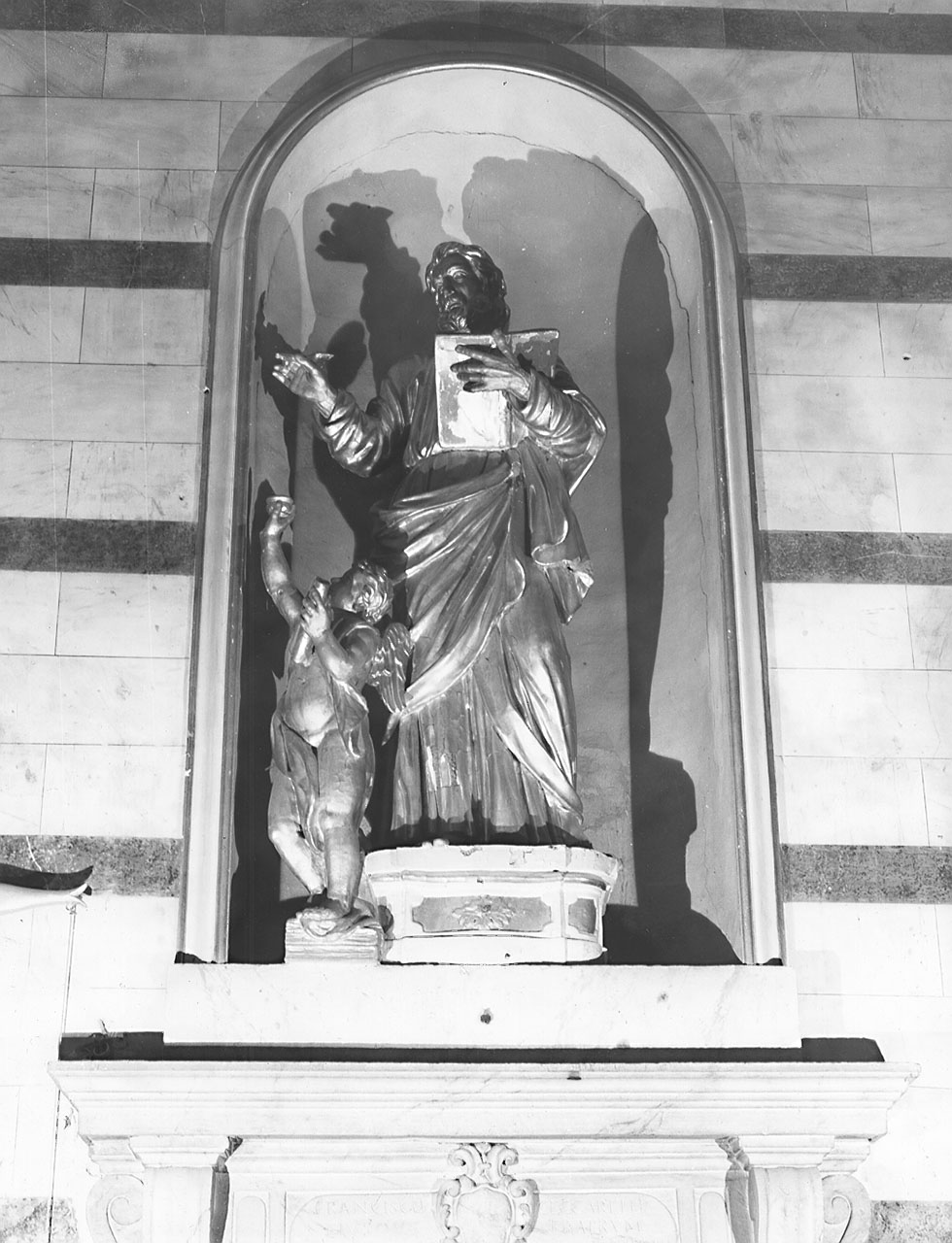 San Matteo e l'angelo (statua) di Zini Renato (prima metà sec. XVIII)