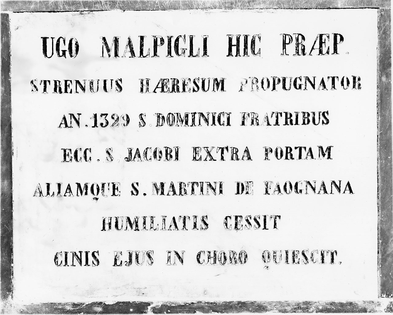 lapide commemorativa - bottega italiana (sec. XIX)