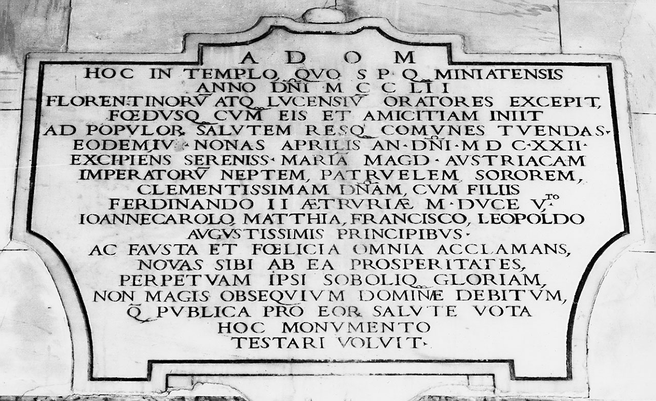 lapide commemorativa - bottega toscana (sec. XVIII)