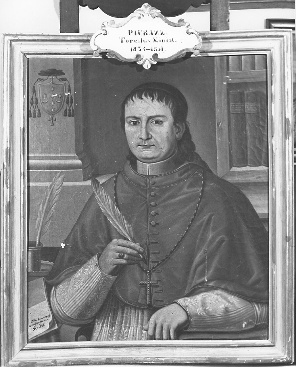 RITRATTO DEL VESCOVO TORELLO PIERAZZI (dipinto) - ambito pisano (prima metà sec. XIX)