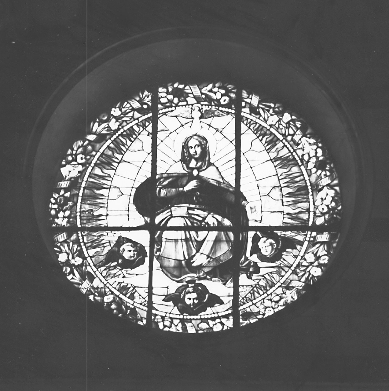 ASSUNZIONE DELLA MADONNA (vetrata) di Francini Giuseppe (sec. XIX)