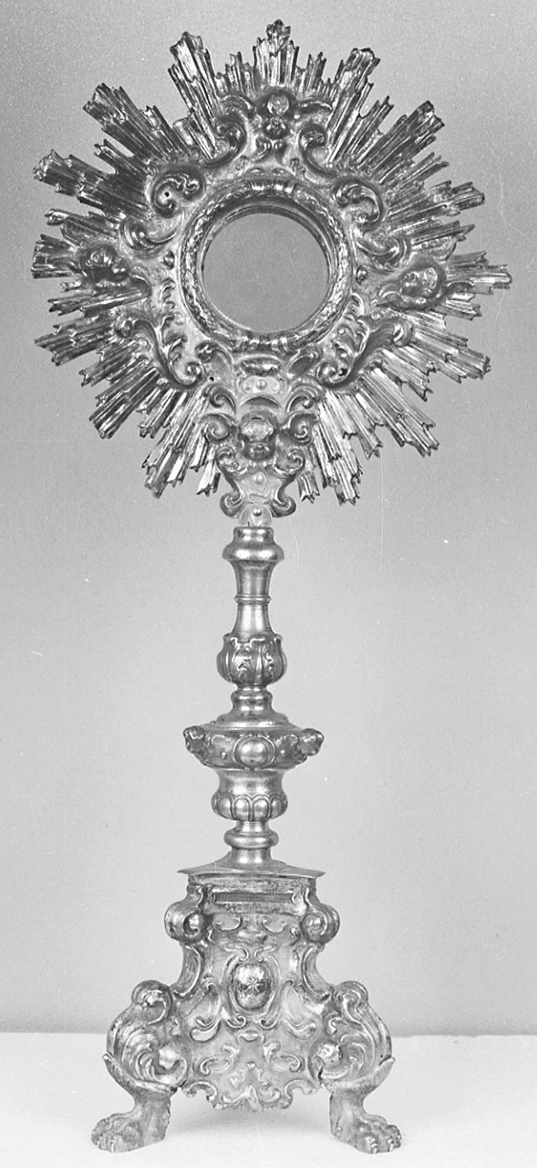 ostensorio - a raggiera - bottega italiana (sec. XVIII)