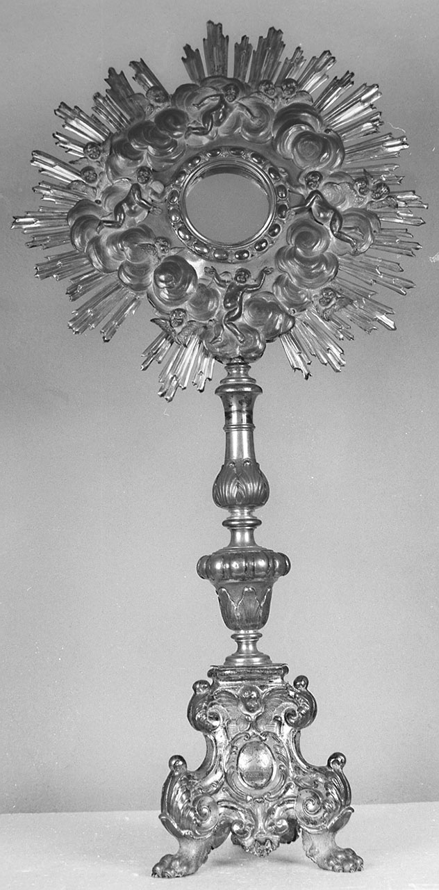 ostensorio - a raggiera - bottega italiana (sec. XVIII)