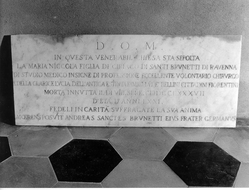 lapide - bottega toscana (sec. XVIII)