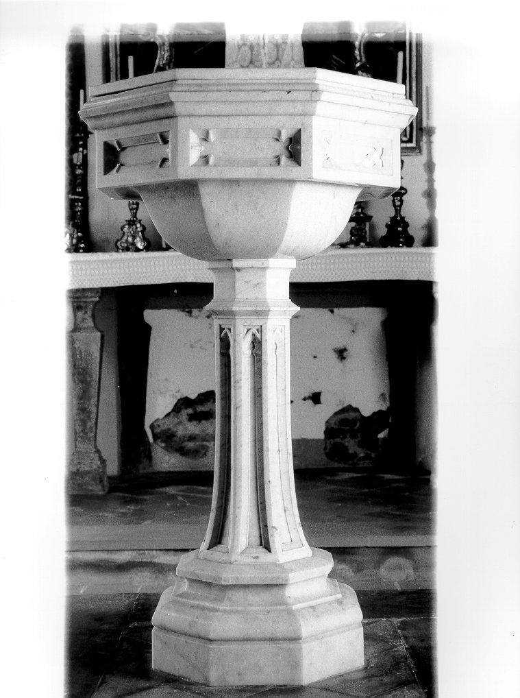 fonte battesimale - bottega toscana (inizio sec. XX)