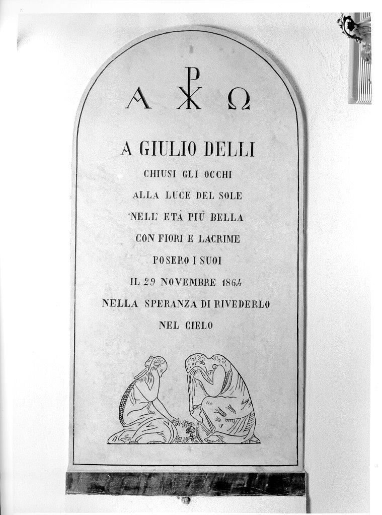 lapide tombale - bottega toscana (sec. XIX)