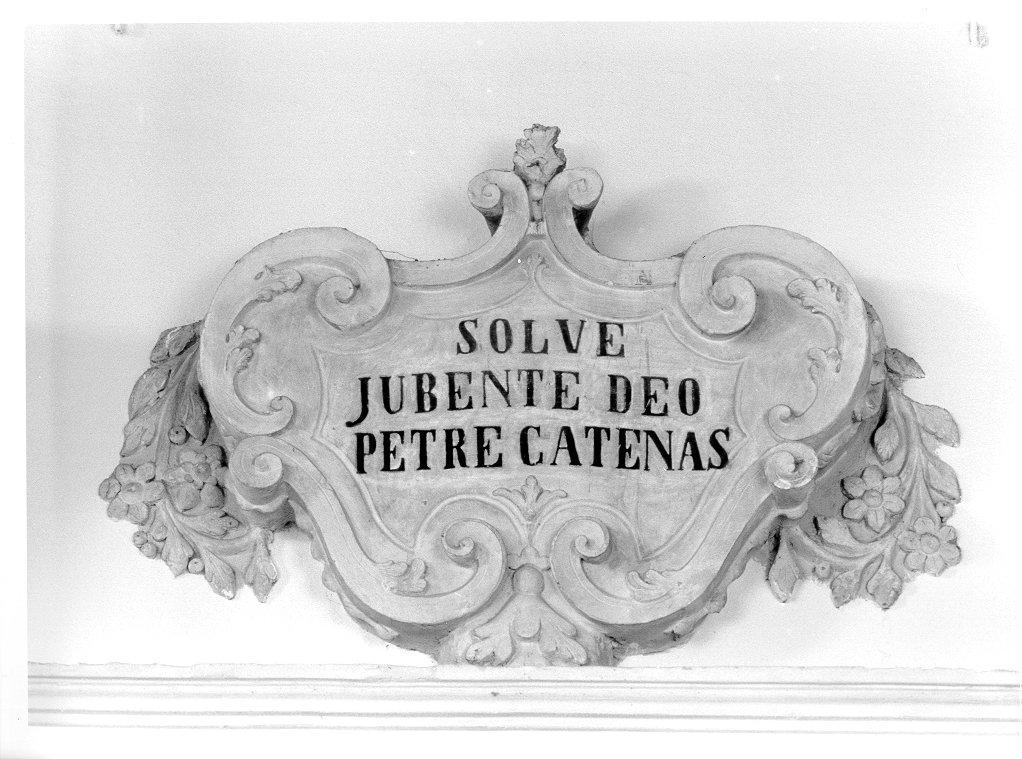 cartiglio, elemento d'insieme - bottega toscana (seconda metà sec. XVIII)