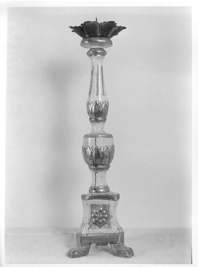 candelabro, serie - bottega toscana (seconda metà sec. XVIII)