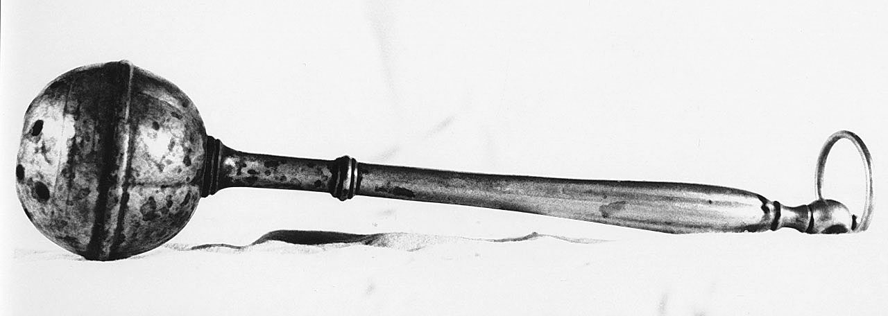 aspersorio - bottega italiana (fine/inizio secc. XIX/ XX)