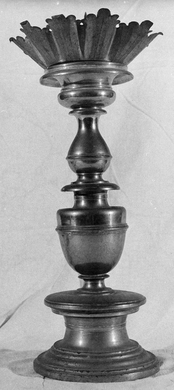 candeliere - bottega italiana (fine/inizio secc. XIX/ XX)