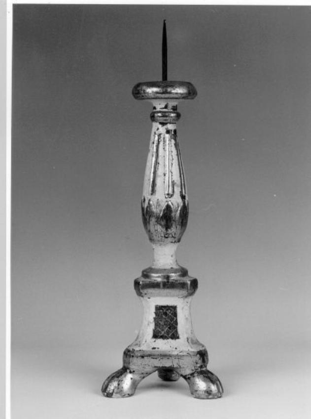 candeliere, serie - bottega toscana (metà sec. XIX)