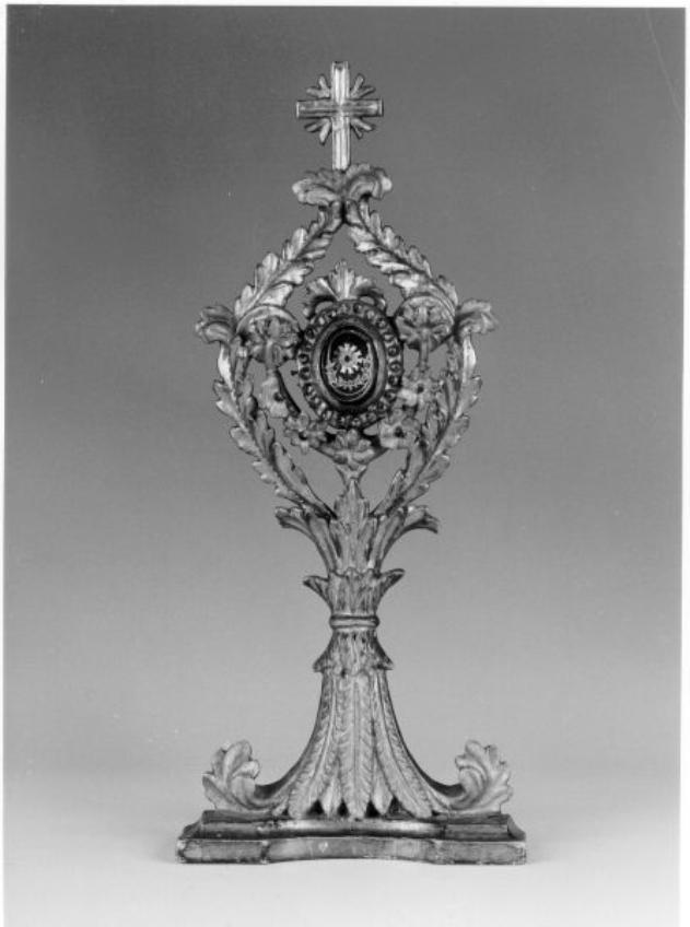 reliquiario - a ostensorio, serie - bottega toscana (inizio sec. XVIII)