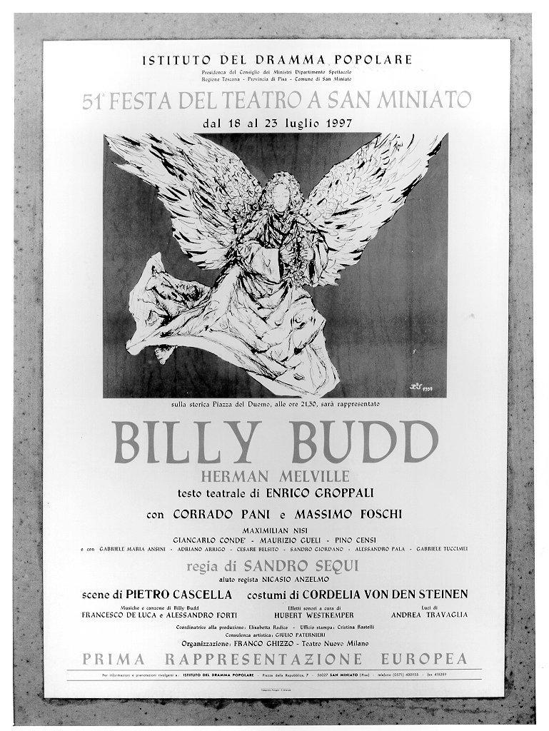 ANGELO CON GHIRLANDA (manifesto) di Cascella Jacopo (sec. XX)