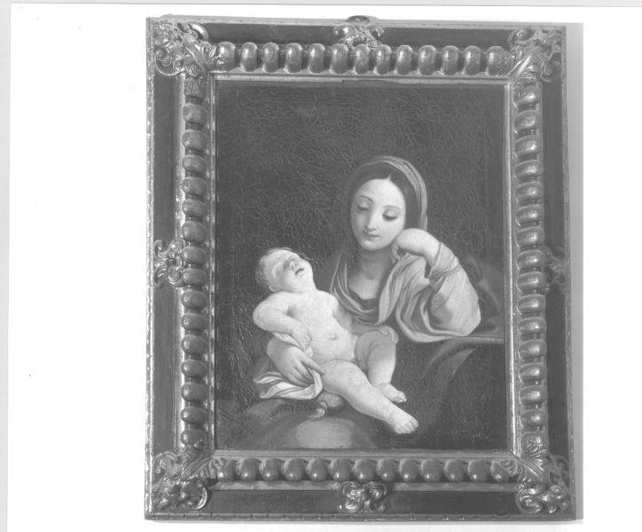 MADONNA CON BAMBINO (dipinto) - ambito toscano (metà sec. XVII)