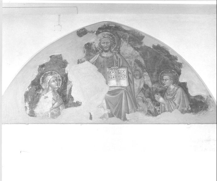 Cristo pantocratore tra Madonna, San Giovanni e cherubini (dipinto) - ambito fiorentino (inizio sec. XIV)