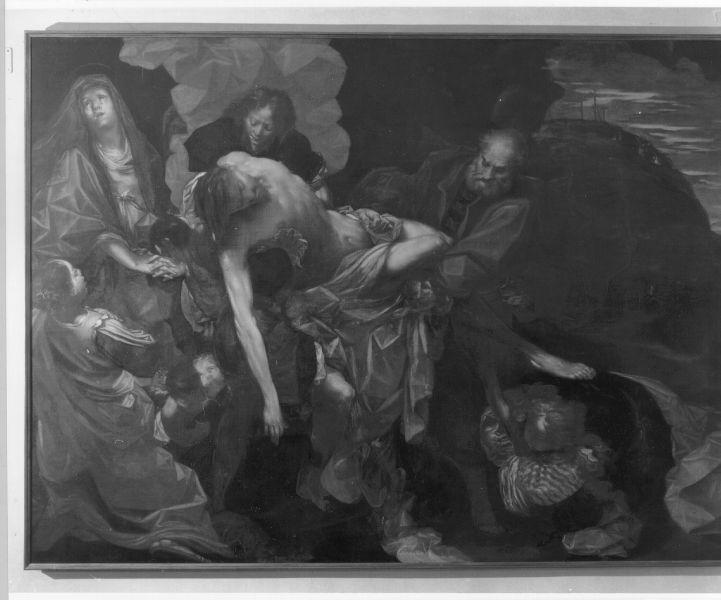 SALITA DI CRISTO AL MONTE CALVARIO (dipinto) - ambito toscano, ambito fiammingo (inizio sec. XVII)