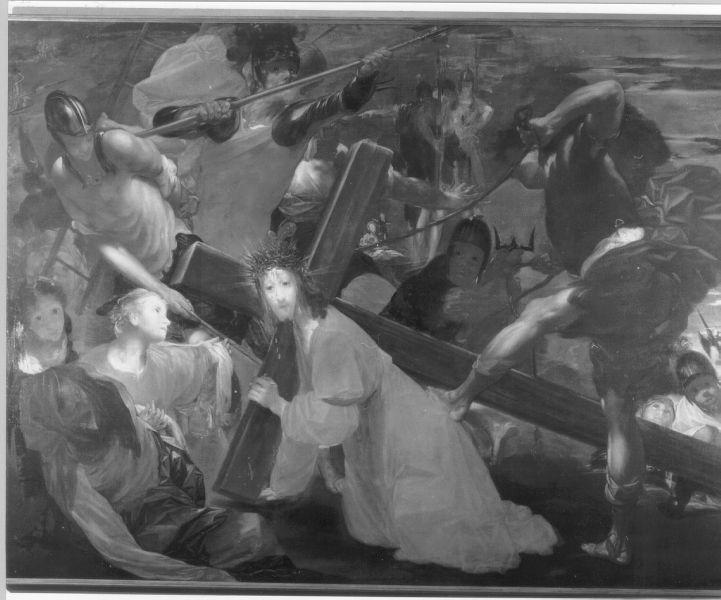 Cristo deposto dalla croce (dipinto) - ambito toscano, ambito fiammingo (inizio sec. XVII)