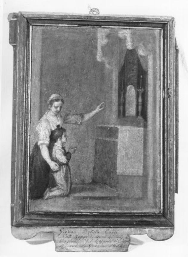 RINGRAZIAMENTO ALLA MADONNA DI UN BAMBINO MIRACOLATO (ex voto) - bottega toscana (sec. XVII)