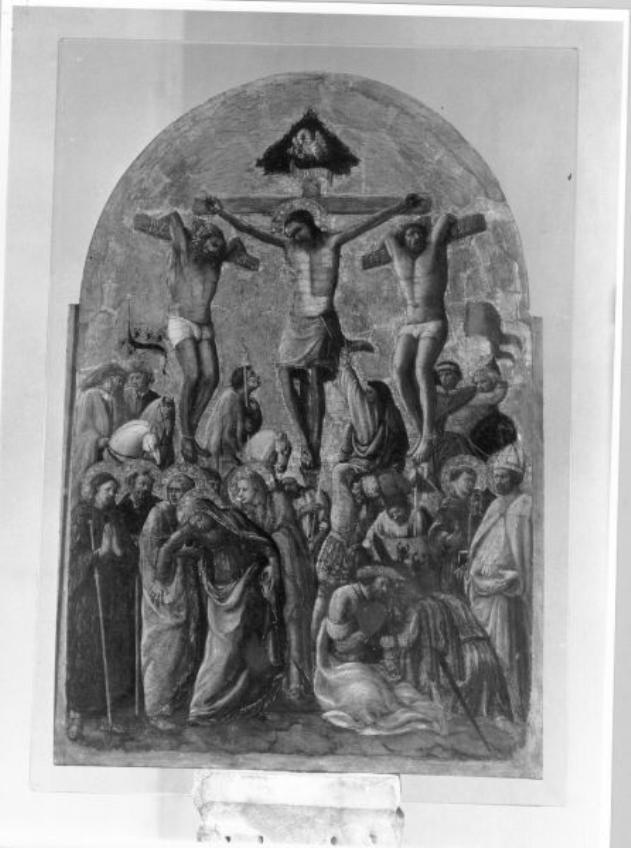CROCIFISSIONE DI CRISTO (ancona) - bottega toscana (prima metà sec. XV)