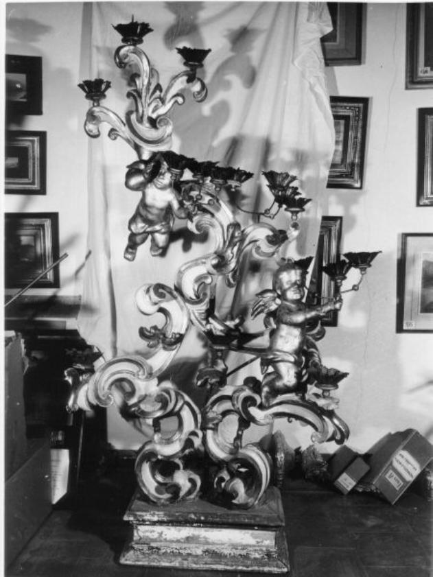 candeliere - bottega italiana (metà sec. XVII)