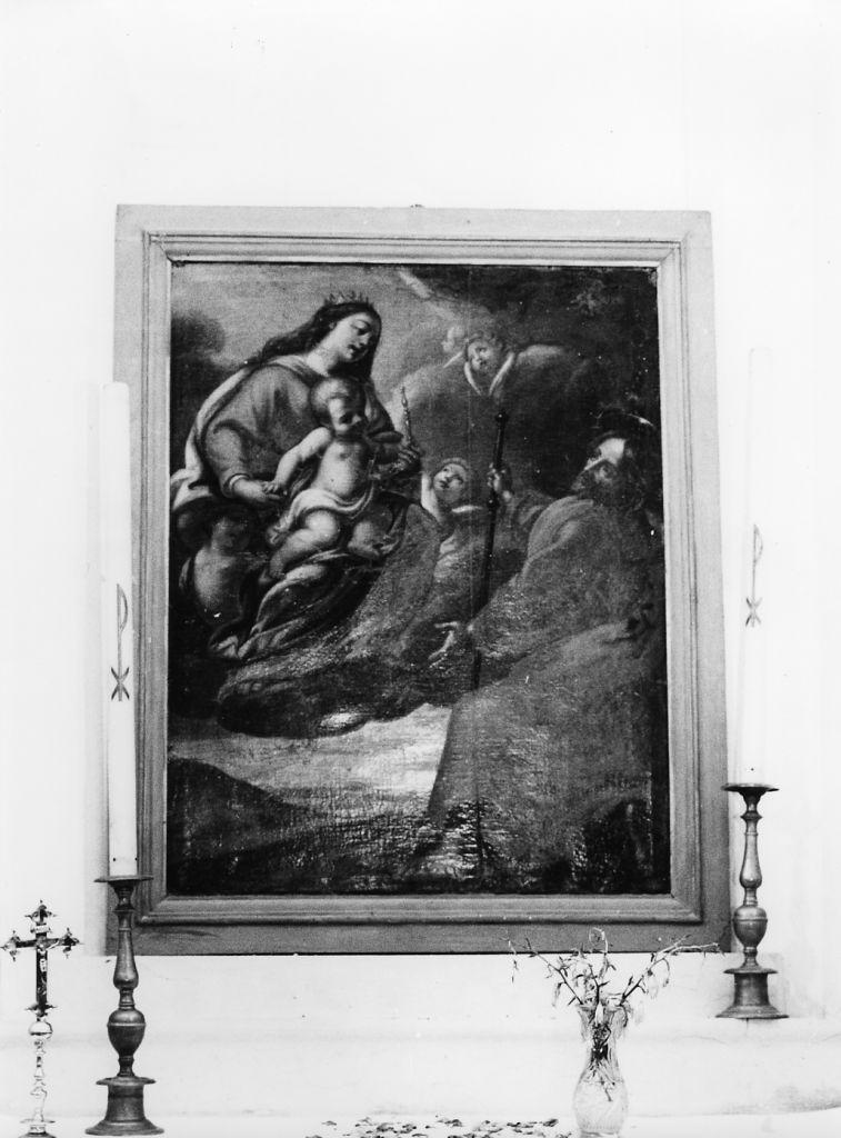 Santo in adorazione della Madonna (dipinto, opera isolata) - ambito toscano (seconda metà sec. XVII)