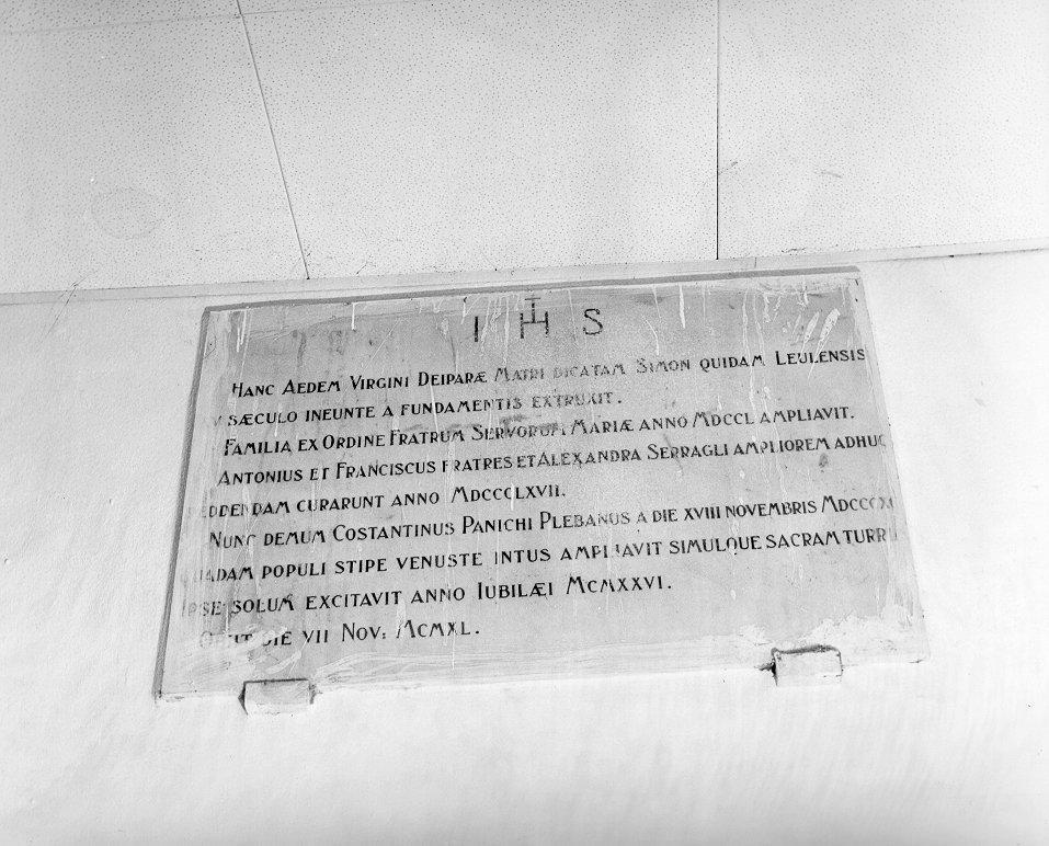 lapide - bottega toscana (sec. XX)