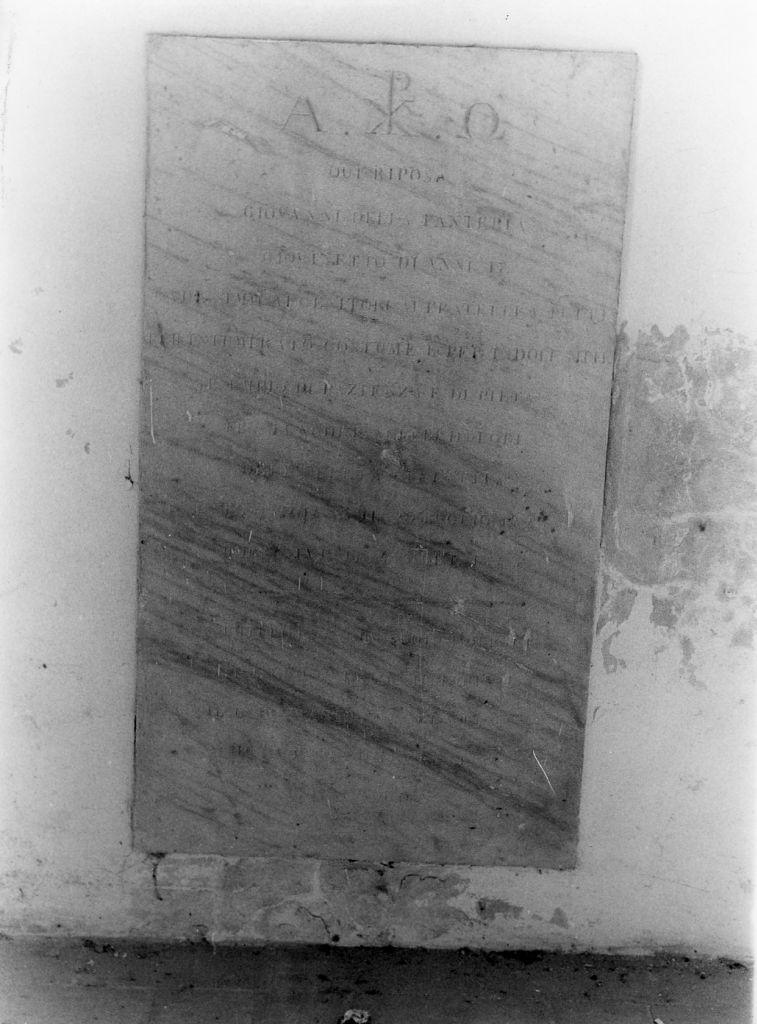 lapide, opera isolata - bottega pisana (sec. XIX)