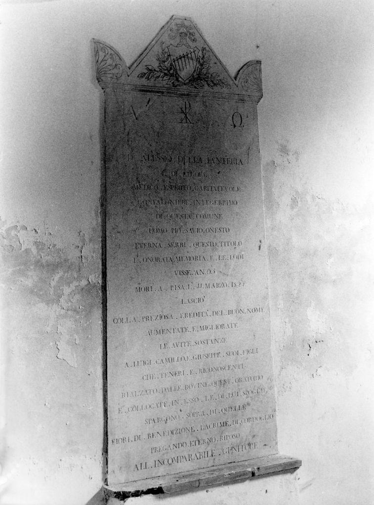 lapide, opera isolata - bottega pisana (sec. XIX)