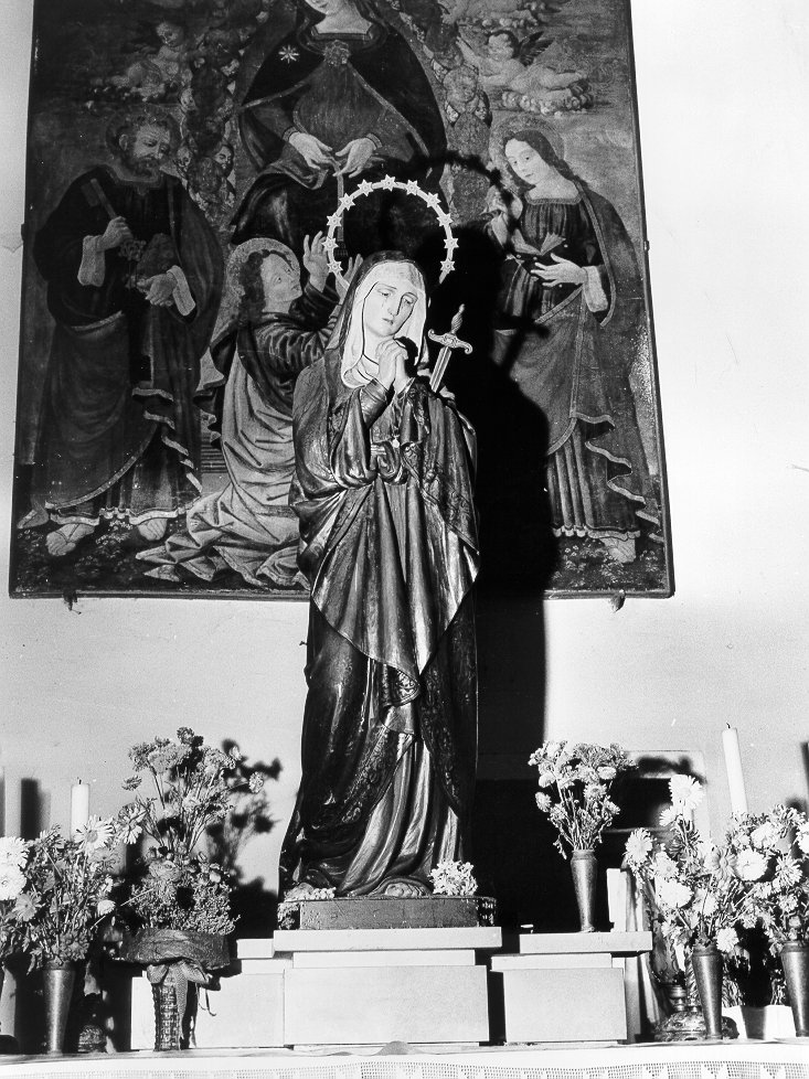 Madonna Addolorata (statua) di Perathoner Ferdinand (seconda metà sec. XX)
