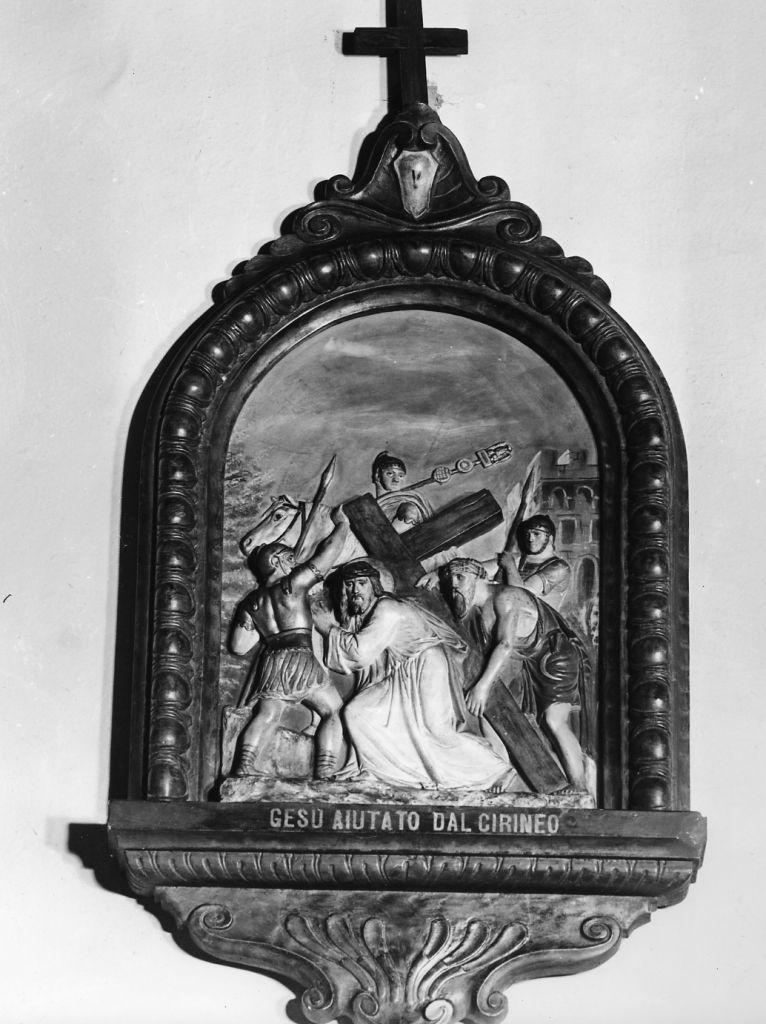 stazioni della via crucis (rilievo, serie) - bottega lucchese (sec. XX)