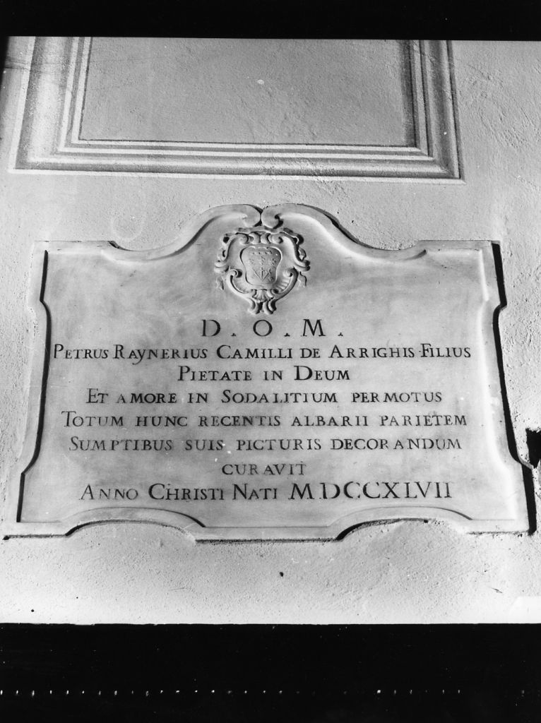 lapide - bottega italiana (sec. XVIII)