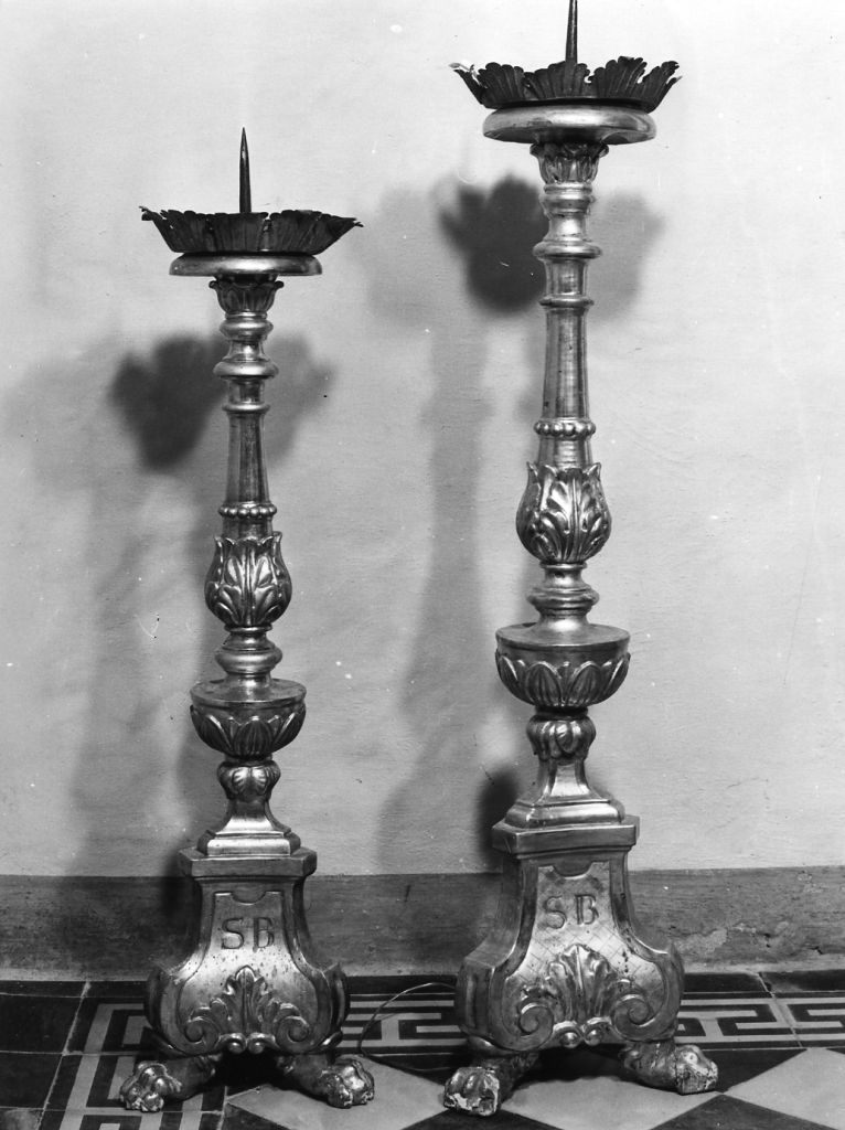 candeliere, serie - bottega italiana (fine sec. XVIII)