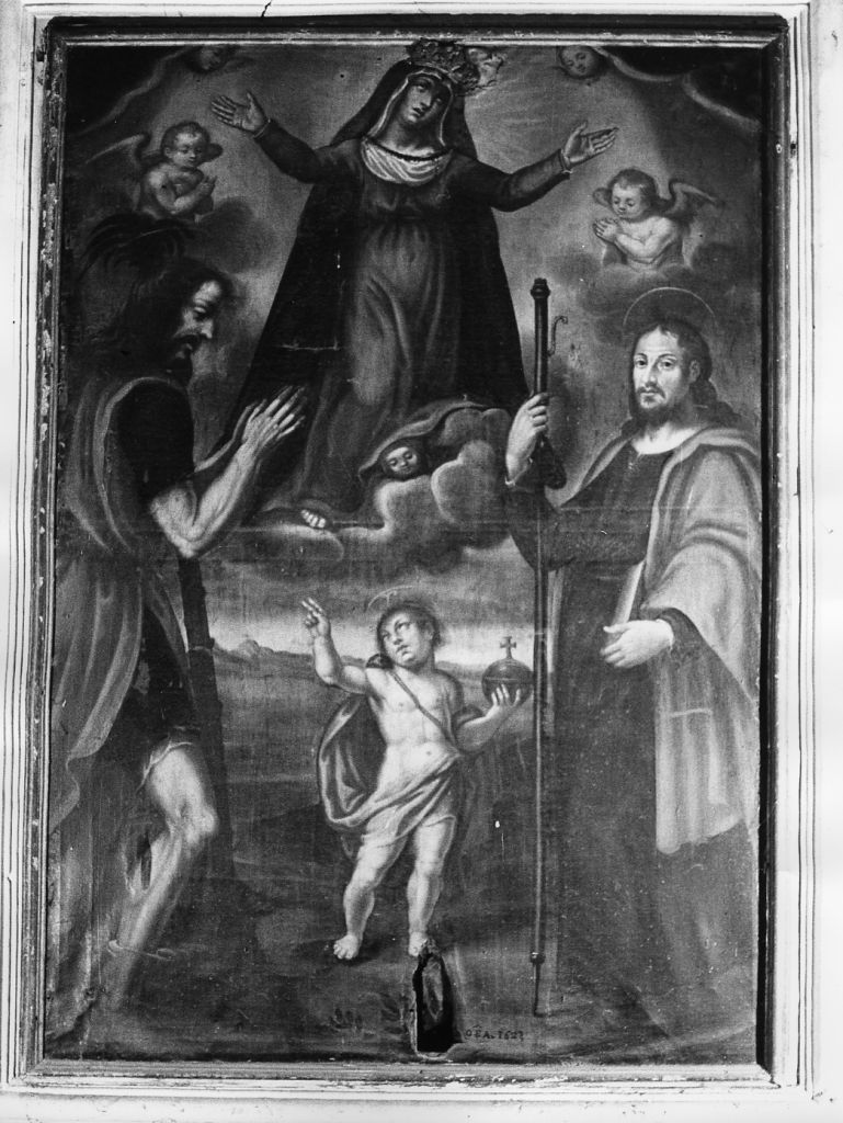 Madonna Assunta tra i Santi Jacopo e Cristoforo (dipinto) - ambito toscano (sec. XVII)