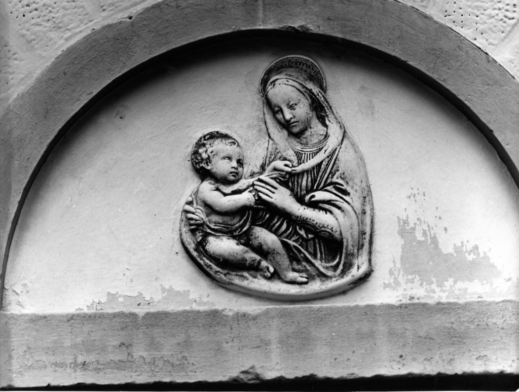 Madonna con bambino (rilievo) - bottega toscana (sec. XIX)