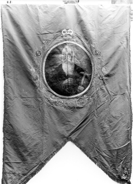 Madonna con Bambino (stendardo processionale) - manifattura italiana (sec. XIX)