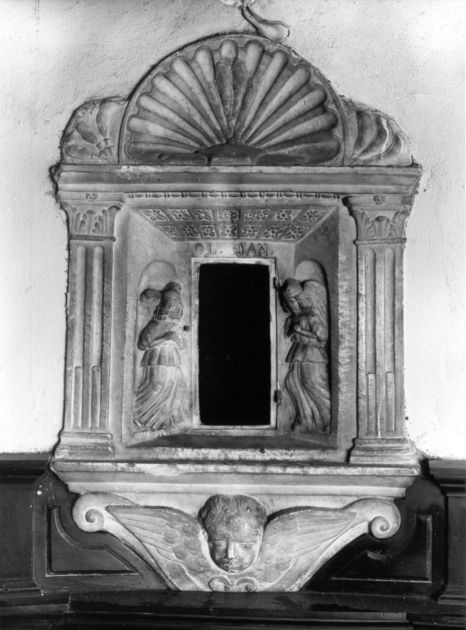 tabernacolo murale - bottega italiana (fine/inizio secc. XV/ XVI)