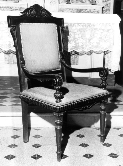 poltrona - bottega italiana (seconda metà sec. XIX)