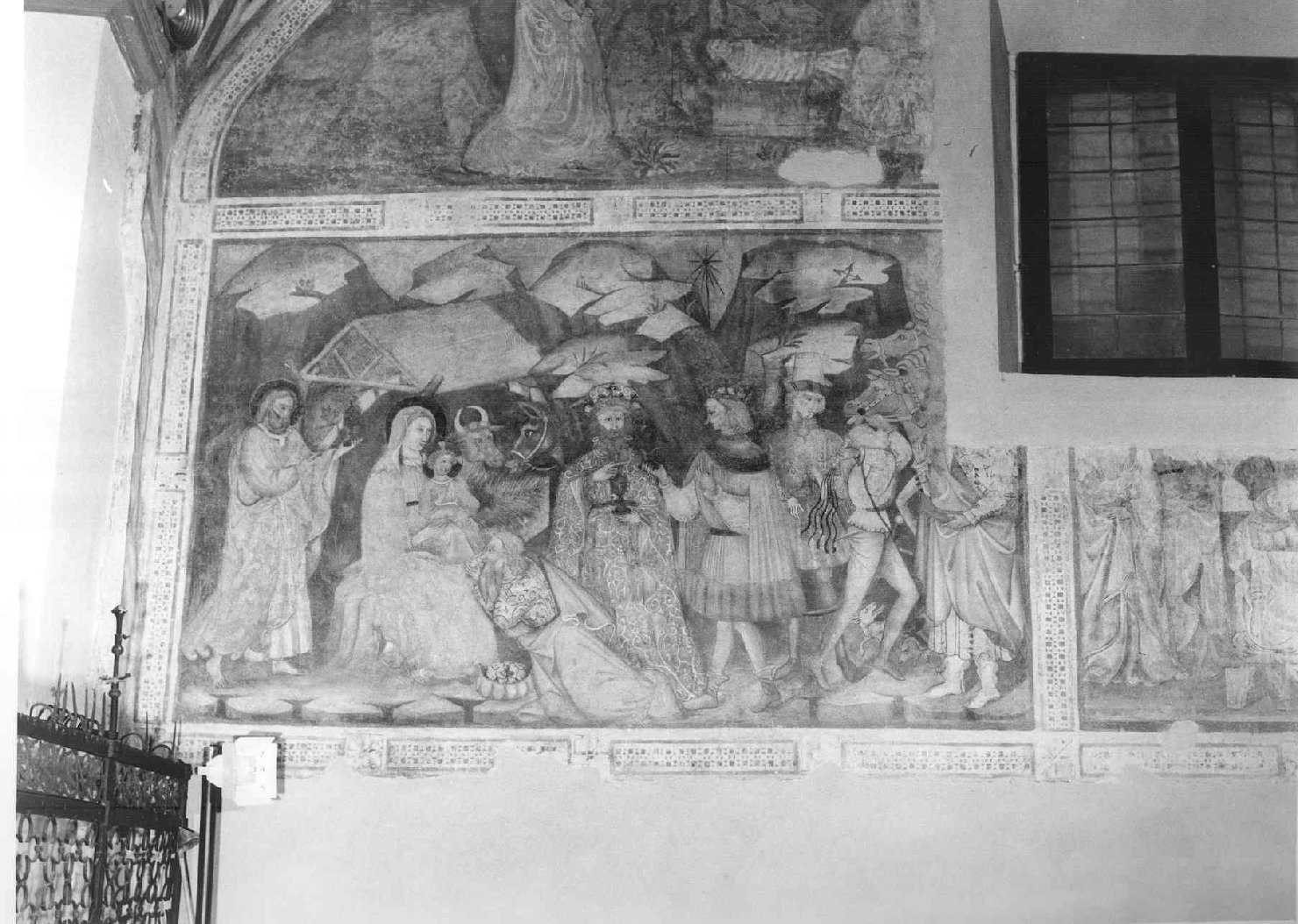 adorazione dei Re Magi (dipinto, elemento d'insieme) di Arrigo di Niccolò di Ser Cecco (attribuito) (sec. XV)