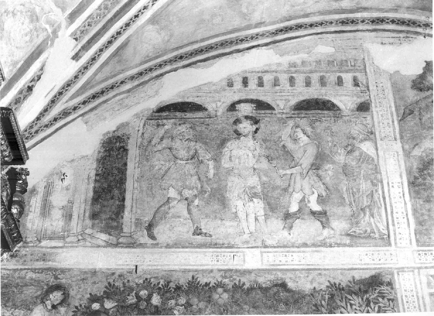 flagellazione di Cristo (dipinto, elemento d'insieme) di Arrigo di Niccolò di Ser Cecco (attribuito) (sec. XV)