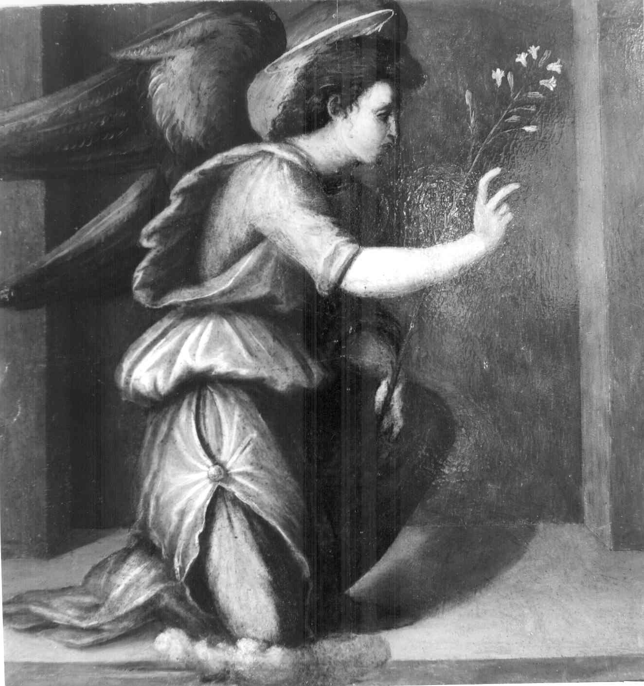 ANGELO ANNUNCIANTE (dipinto) di Lanfranchi Francesco (attribuito) (sec. XVI)