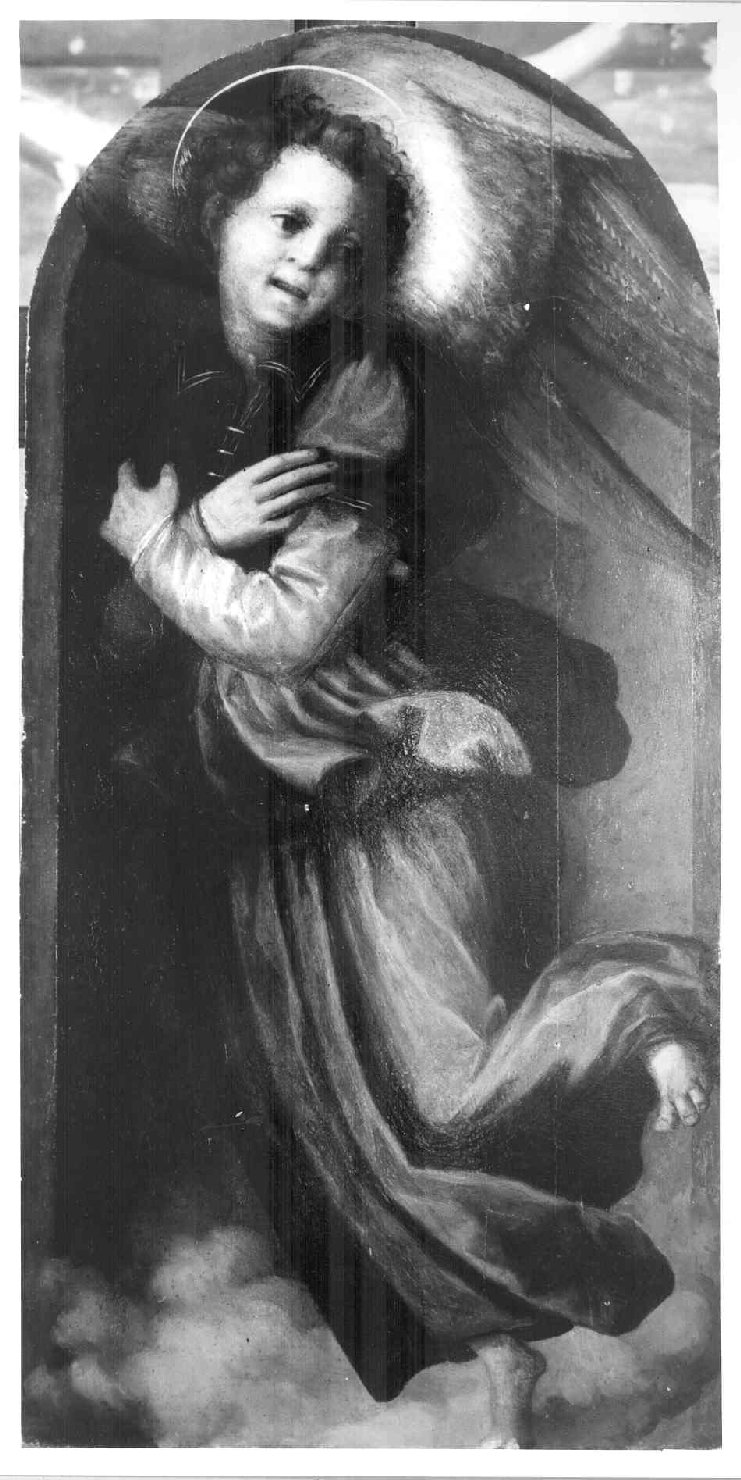 ANGELO ADORANTE (dipinto) di Lanfranchi Francesco (attribuito) (sec. XVI)