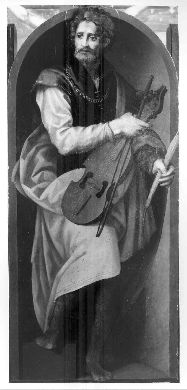 SAN GENESIO (dipinto) di Lanfranchi Francesco (attribuito) (sec. XVI)