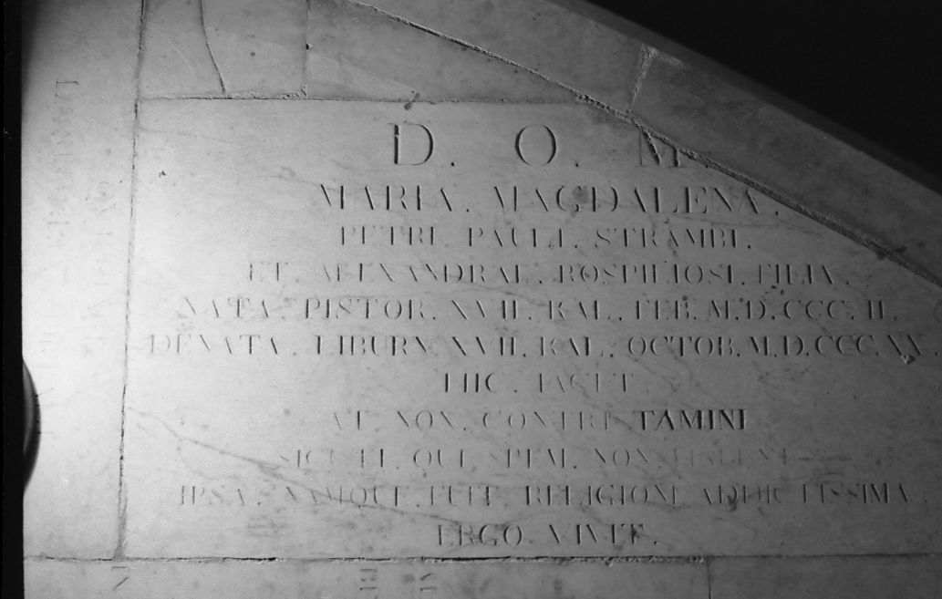 lapide tombale - bottega livornese (sec. XIX)