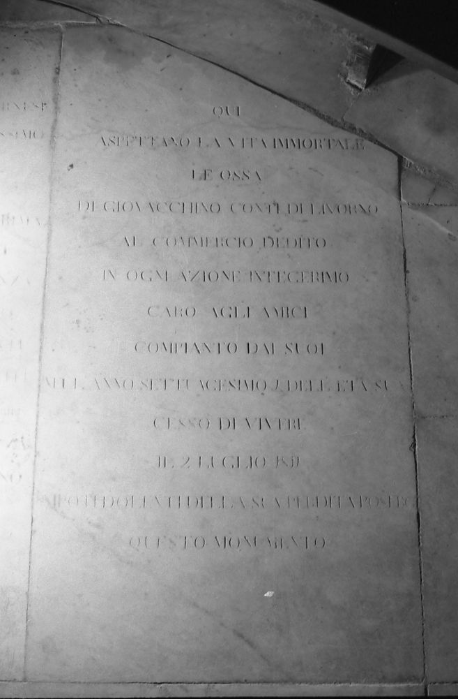 lapide tombale - bottega livornese (sec. XIX)