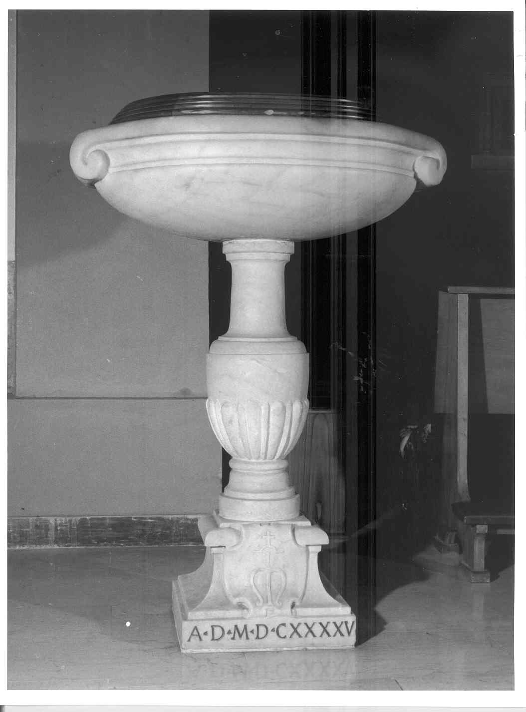 fonte battesimale - a fusto - ambito toscano (sec. XVII)